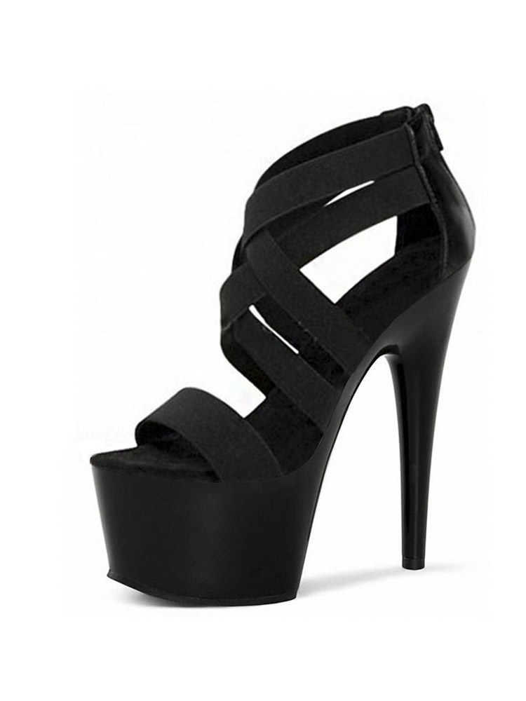 17cm Heeled Sandals Black pole - Crossfit G 评论和价格