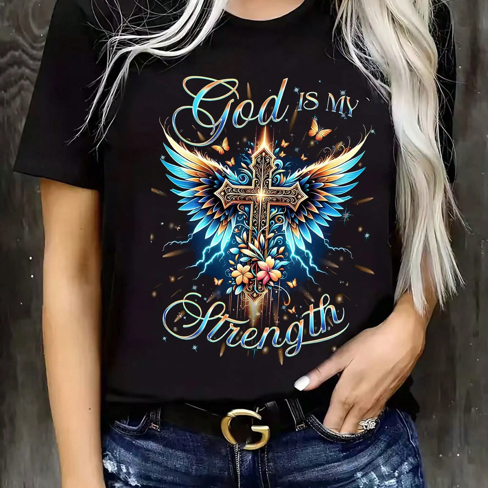 Women's -Based T-Shirt - God I - Crossfit Event 评论和价格